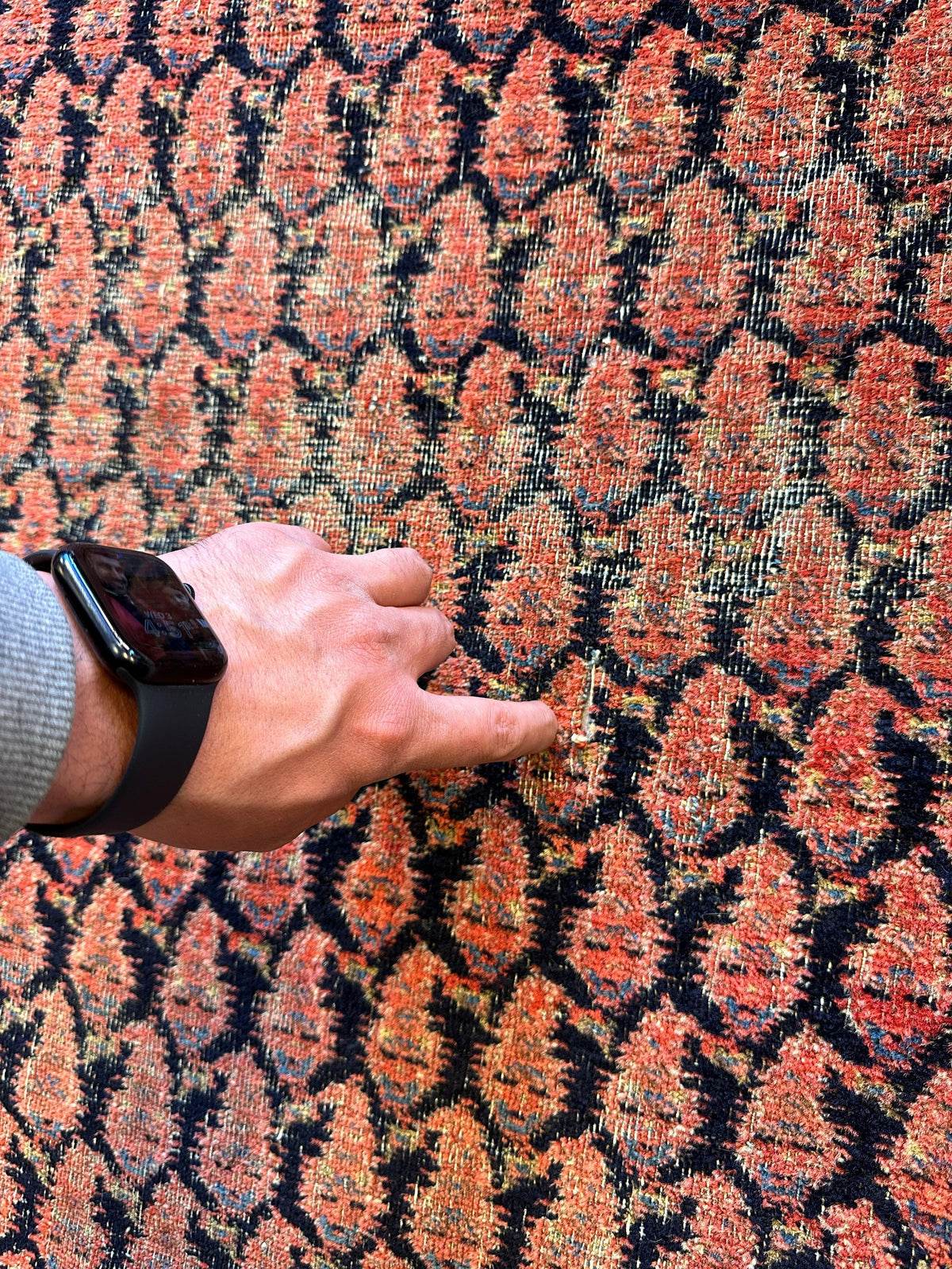 Antique All Over Paisley Kurdish Afshar Fragment Runner 3’3” x 7’7”