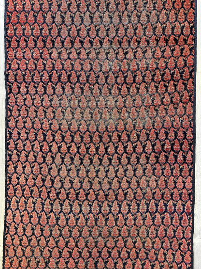 Antique All Over Paisley Kurdish Afshar Fragment Runner 3’3” x 7’7”