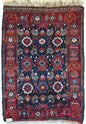 Antique Attractive Persian Khamseh Rug Early 20th Century 46” x 66”