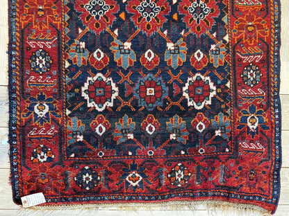Antique Attractive Persian Khamseh Rug Early 20th Century 46” x 66”