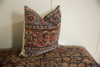 Vintage Meshed Rug Fragment Pillow