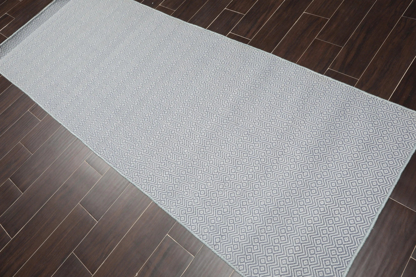 Multi Size Tone on Tone Blue Hand Tufted Wool Modern & Contemporary Oriental Area Rug