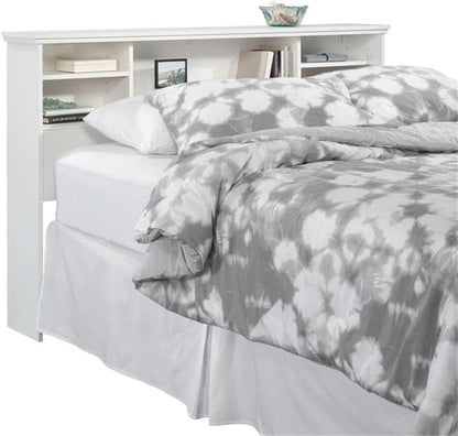 Transitional Engineered Wood Headboard with Adjustable Shelves