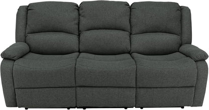 80-Inch RV Triple Recliner Sofa With Convertible Console