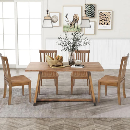 Windsor Spindle Back Dining Chairs Set Of 6 In Light Brown