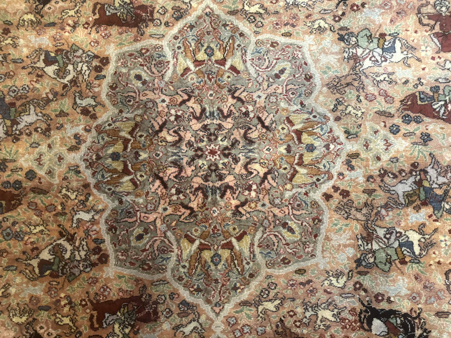 Karastan Rug 8.8 x 12 Persian Hunting Rug #723, Wool Area Rug