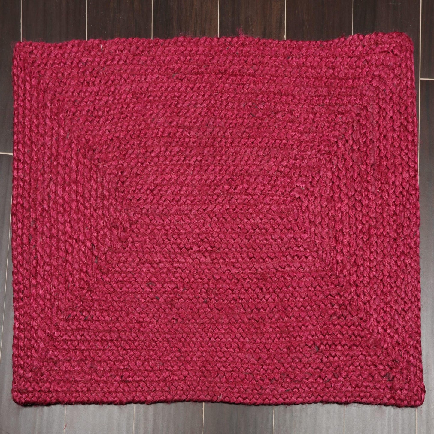 Set of Four 21"x34" Hand Braided Jute Natural Fiber Area Rug Footmat Doormat Mat Multi Color