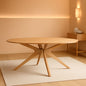 Crossroads 71 Inch Oak Oval Dining Table Mid Century
