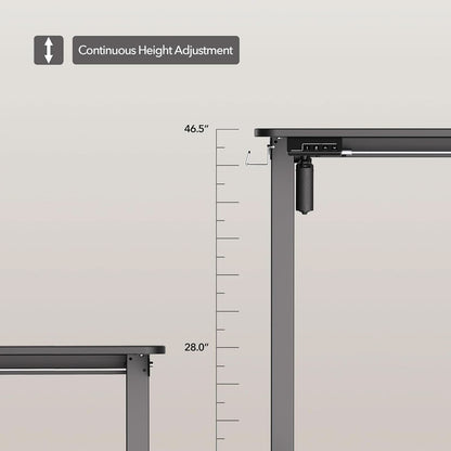 40x24 Inch Electric Standing Desk With Memory Presets Black