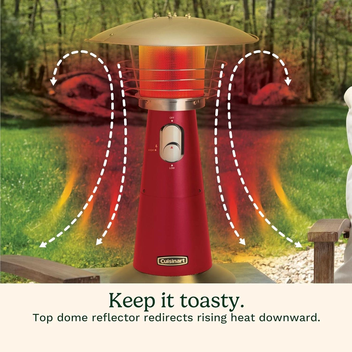 Portable Tabletop Patio Heater 11000 BTU Red Outdoor