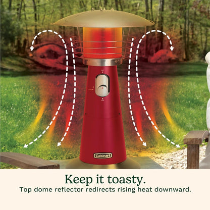 Portable Tabletop Patio Heater 11000 BTU Red Outdoor
