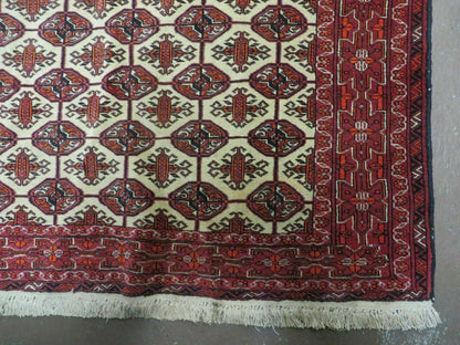 4' X 6' Handmade Finely Knotted Pakistan Turkoman Bokhara Wool Rug Nice