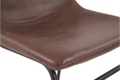 Mid Century Centiar 18.75 Inch Dining Bucket Chairs Set Of 2 Black And Brown