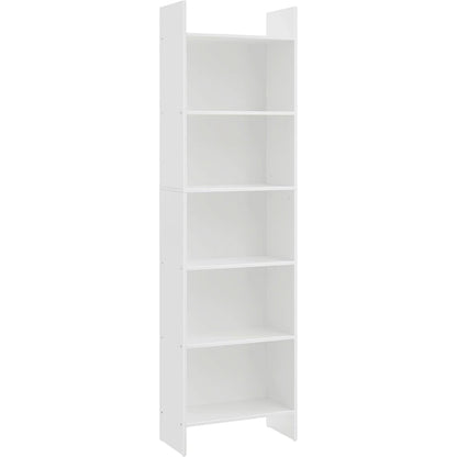 White 6-Tier Bookshelf Anti Tip Design For Home Office