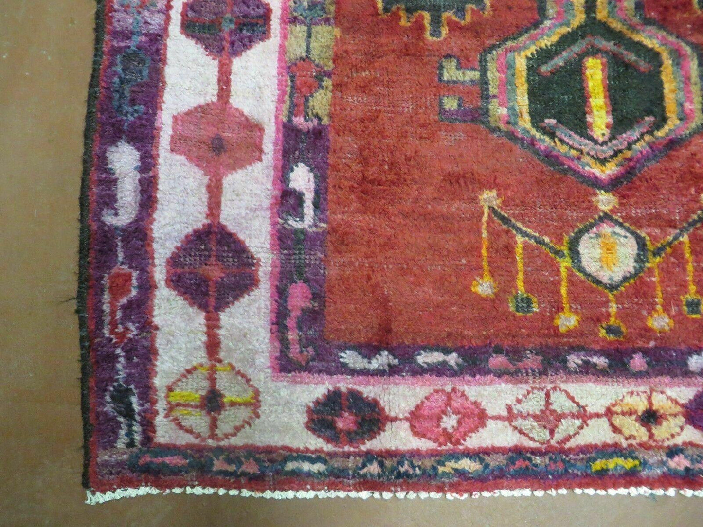 4' X 8' Antique Handmade Turkish Caucasian Kazak Design Wool Rug Veg Dyes Nice