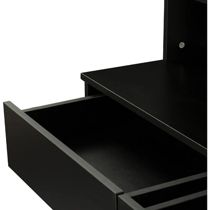 Black Vanity Set With 10 Lights For Bedroom Storage