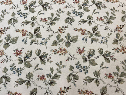 Vintage Stark Carpet 7x10, Ivory and Green, European Aubusson Design, Allover Pattern, Stark Rug