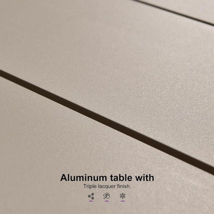 Patio Dining Set For 10 All-Weather Wicker Aluminum Table