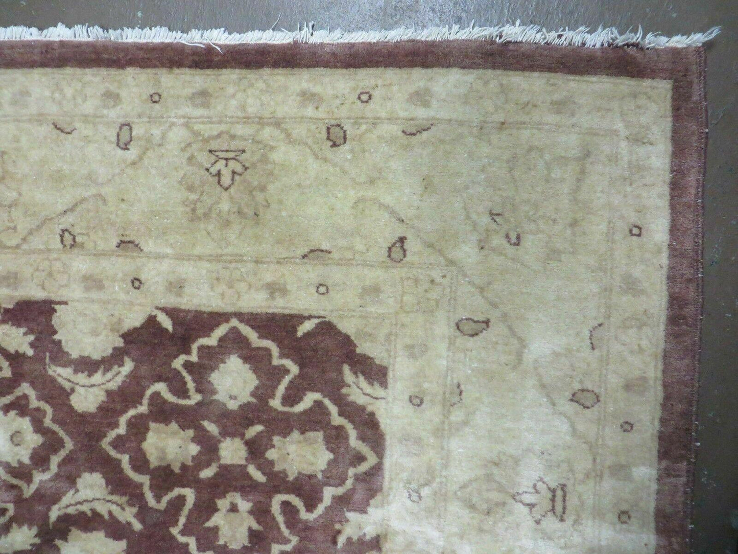 7' X 10' Vintage Fine Handmade Pakistan Peshawar Chobi Floral Wool Rug Vegy Dye