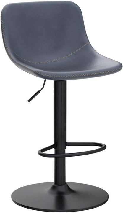 Adjustable Bar Stools Set Of 2 With Swivel Back Support
