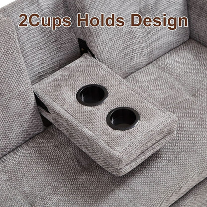57 Inch Convertible Sofa Bed With USB Charging Ports Grey