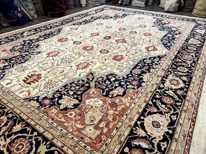 Large Palace Sized Stark Carpet 13x19, Traditional Wool Handmade Rug, Beige