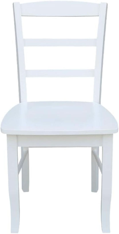 Madrid Ladderback Dining Chairs Set Of Two White Finish