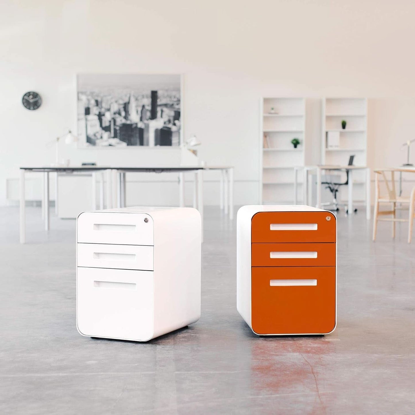 Stockpile 3 Drawer File Cabinet With Lock Under Desk
