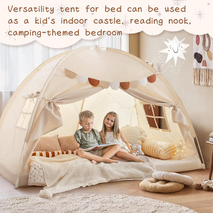 Full Size Bed Canopy Tent Blackout Polyester Cotton