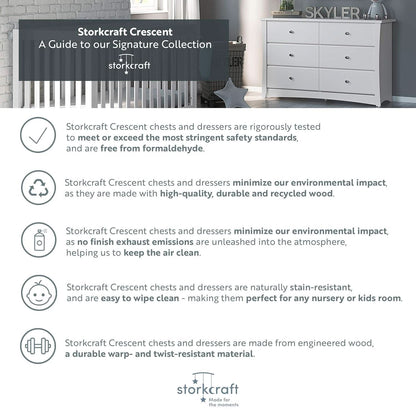 Crescent 6 Drawer Dresser Espresso GREENGUARD Gold