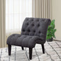 Button Tufted Slipper Chair For Compact Living Room Decor