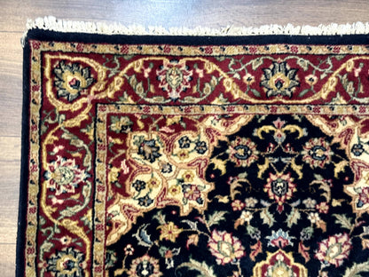 Pak Persian Sarouk Rug 3x5, Navy Blue and Red
