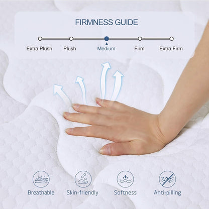 Full Size 10 Inch Hybrid Mattress Certipur US Certified