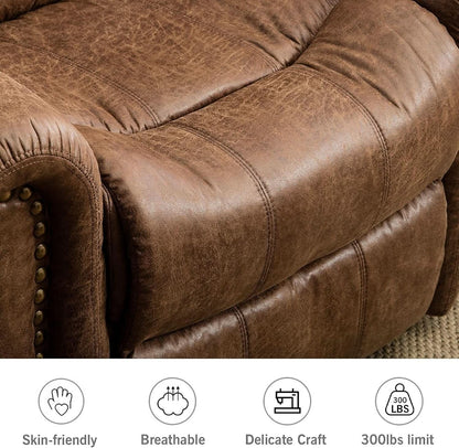 Nut Brown Electric Recliner Chair With USB Port Comfort