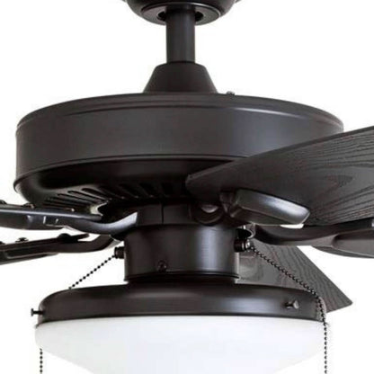Belmar 52 Inch Bronze Damp Rated Ceiling Fan LED Light