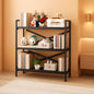 3 Tier Bookshelf 31 Inch Width Wood And Metal Etagere Black