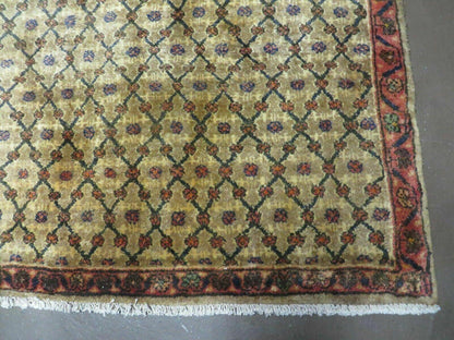 4' X 6' Handmade Indian Allover Wool Rug Camel Hair Color #119