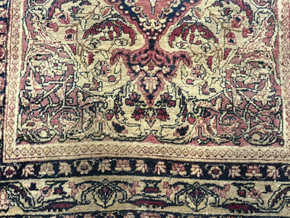 Antique Persian Lavar Rug 3x5, Persian Kerman Rug, Traditional Persian Carpet