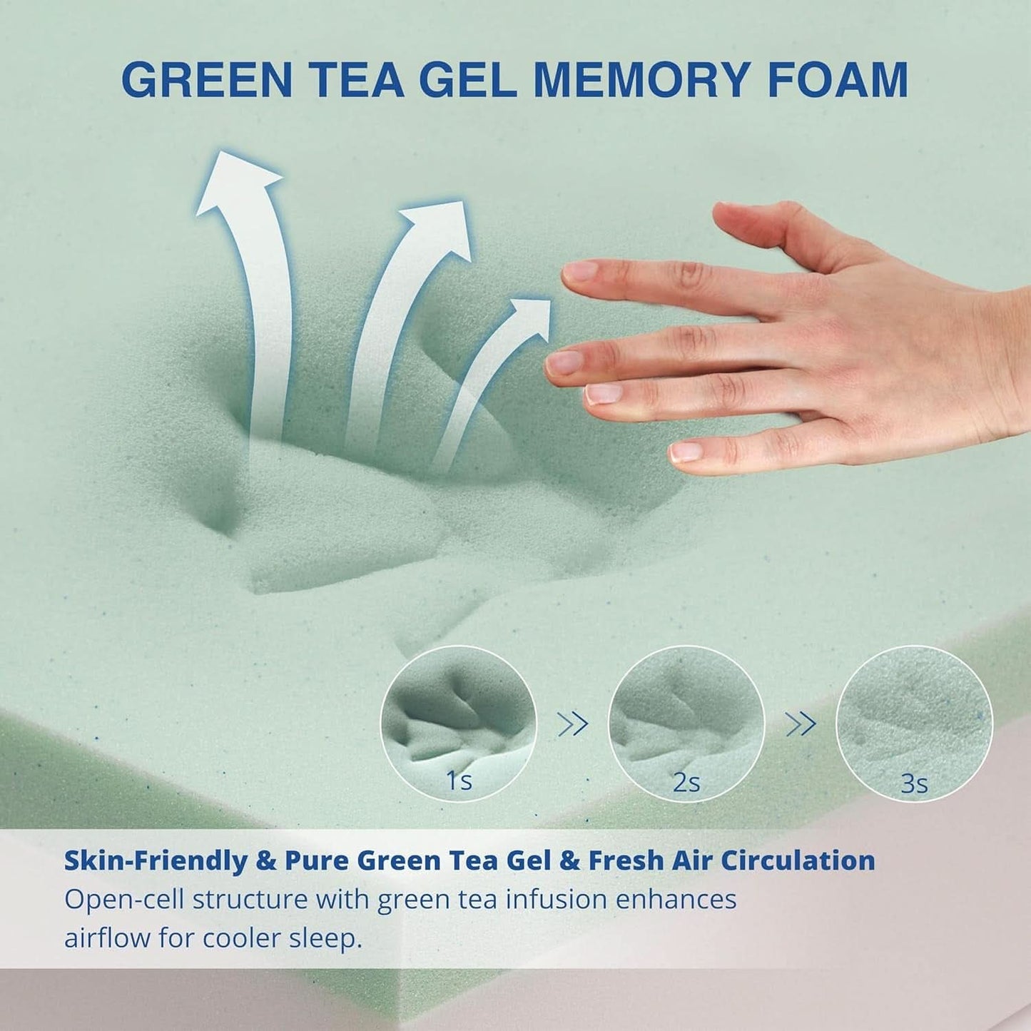 Queen Memory Foam Mattress Gel Cooling CertiPur US Certified