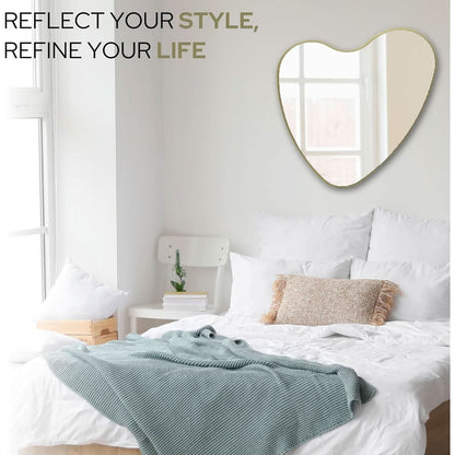 26 Inch Irregular Heart Wall Mirror For Home Decor