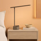 Gray LED Desk Lamp With Stepless Dimming And USB A And C