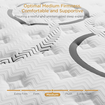 Queen 14Inch Hybrid Memory Foam Mattress UltraComfort