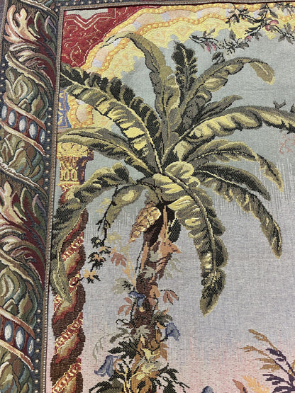 Vintage Tapestry 4 x 5.6, Adorned Elephant Pictorial