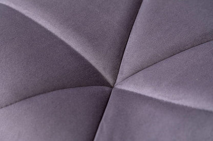 Breni Velvet Diamond Tufted Swivel Adjustable Height Bar Stool Set Of 2 Gray