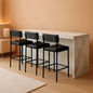 Bar Stools Four Pack With Back 25.5 Inch Rustic Black