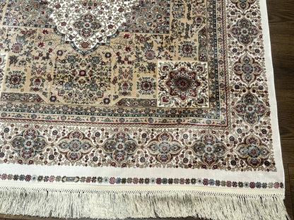 Turkish Memluk Silk Rug 4x6, Hereke Carpet, Bamboo Silk, New