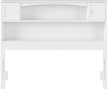 Newport Full Size Bookcase Headboard With Charger White