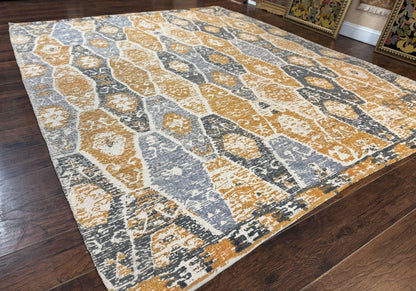 Handmade Contemporary Modern Indian Rug 8x10, Colorful