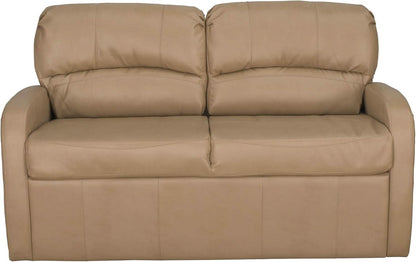 65 Inch Jack Knife RV Sleeper Sofa Toffee Leather PUPro Plus