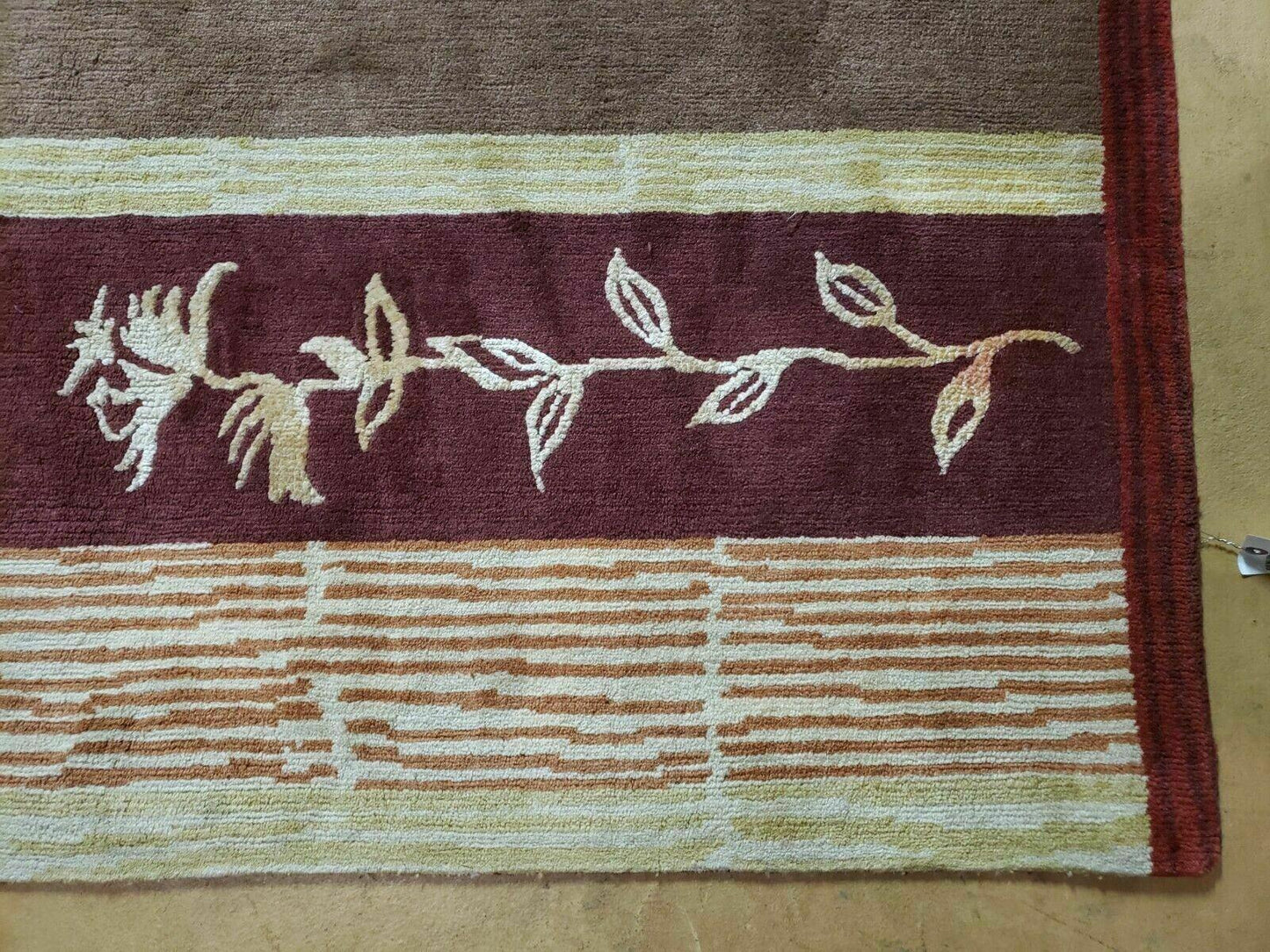 8' X 11' Tibetan Nepal Art Deco Hand Knotted Wool Rug Modern Contemporary Nice